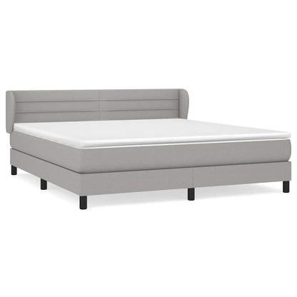 Giroletto a Molle con Materasso Grigio Chiaro160x200 cm Tessuto | homemem39
