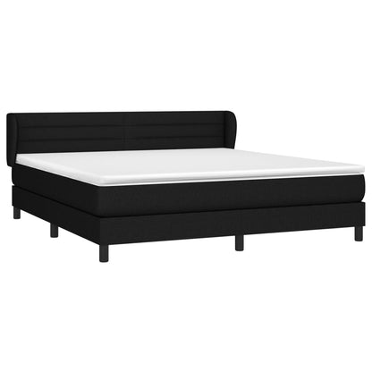 Giroletto a Molle con Materasso Nero 180x200 cm in Tessuto | homemem39