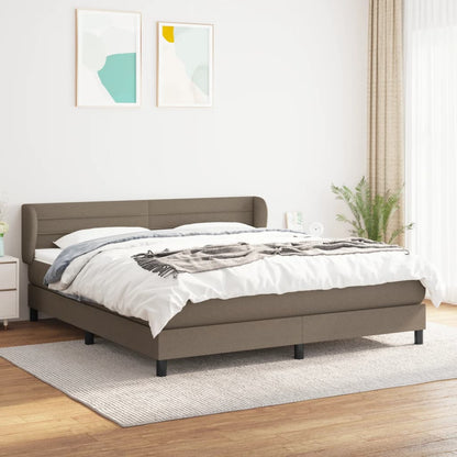 Giroletto a Molle con Materasso Tortora 180x200 cm in Tessuto | homemem39