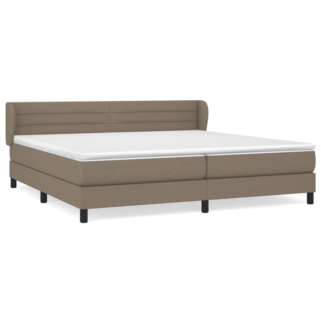 Giroletto a Molle con Materasso Tortora 200x200 cm in Tessuto | homemem39