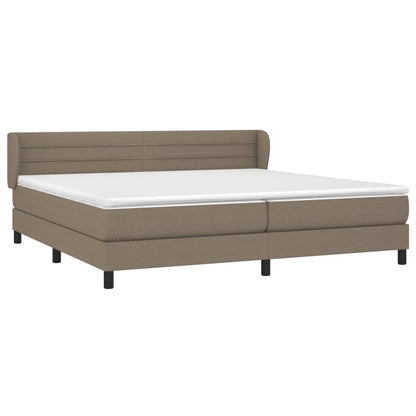 Giroletto a Molle con Materasso Tortora 200x200 cm in Tessuto | homemem39