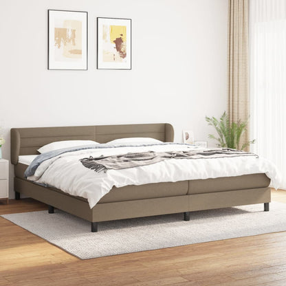 Giroletto a Molle con Materasso Tortora 200x200 cm in Tessuto | homemem39