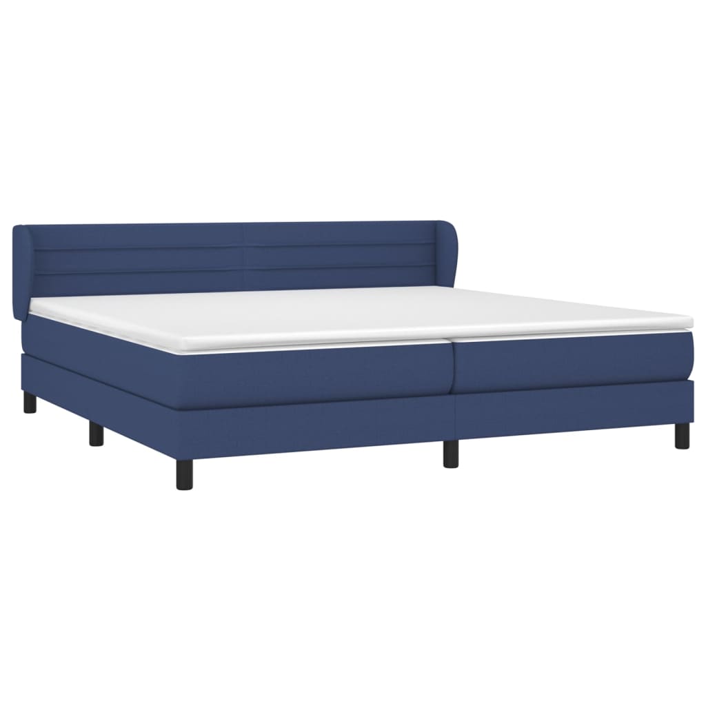 Giroletto a Molle con Materasso Blu 200x200 cm in Tessuto | homemem39