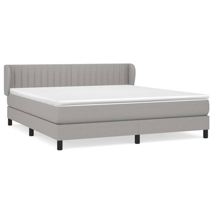 Giroletto a Molle con Materasso Grigio Chiaro180x200 cm Tessuto | homemem39