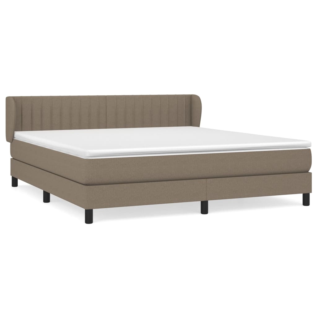 Giroletto a Molle con Materasso Tortora 180x200 cm in Tessuto | homemem39