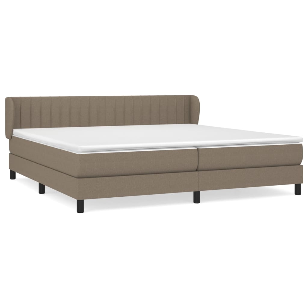 Giroletto a Molle con Materasso Tortora 200x200 cm in Tessuto | homemem39