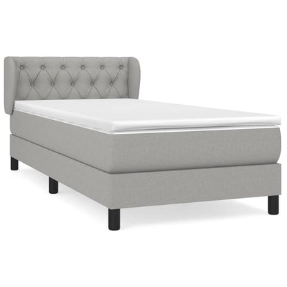 Giroletto a Molle con Materasso Grigio Chiaro 80x200 cm Tessuto | homemem39