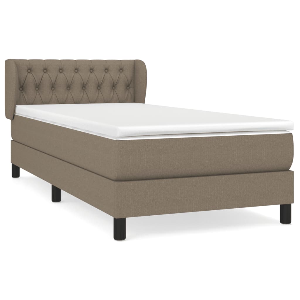Giroletto a Molle con Materasso Tortora 90x190 cm in Tessuto | homemem39