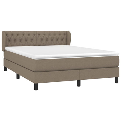 Giroletto a Molle con Materasso Tortora 140x190 cm in Tessuto | homemem39