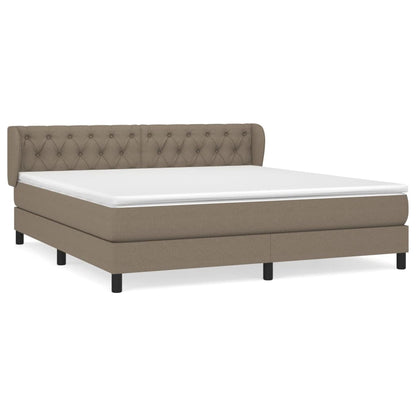 Giroletto a Molle con Materasso Tortora 160x200 cm in Tessuto | homemem39