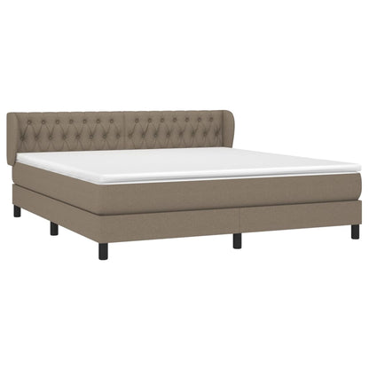 Giroletto a Molle con Materasso Tortora 180x200 cm in Tessuto
