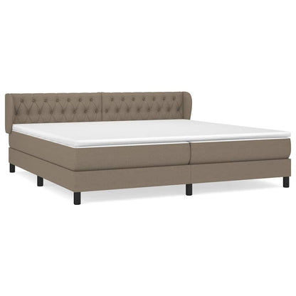 Giroletto a Molle con Materasso Tortora 200x200 cm in Tessuto