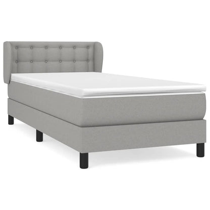 Giroletto a Molle con Materasso Grigio Chiaro 80x200 cm Tessuto | homemem39