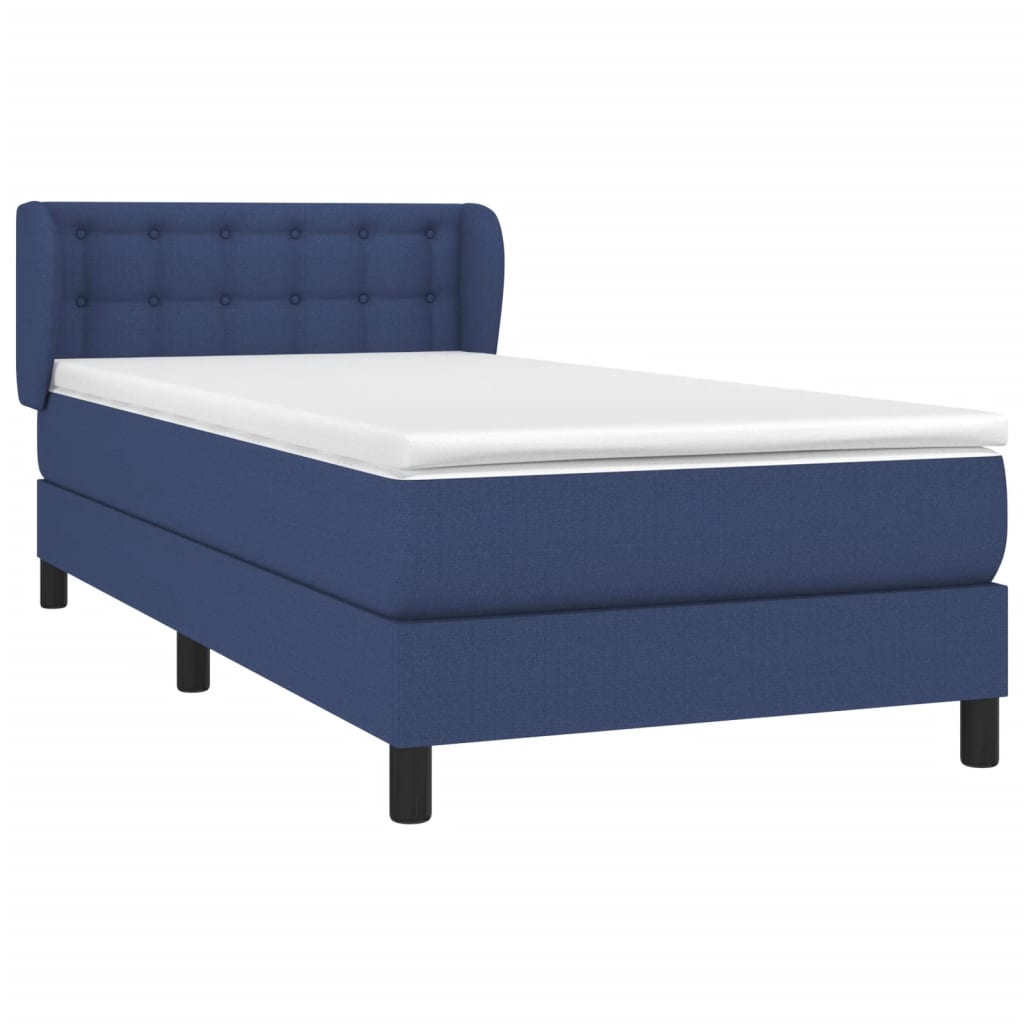 Giroletto a Molle con Materasso Blu 80x200 cm inTessuto | homemem39