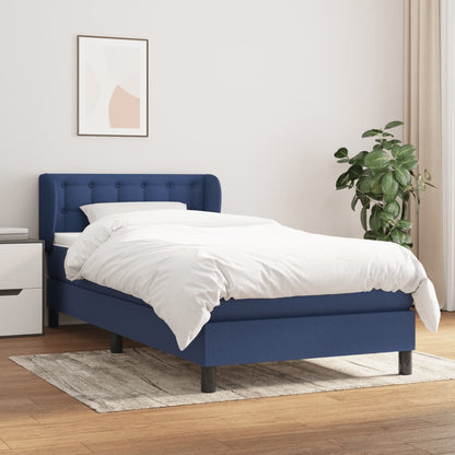 Giroletto a Molle con Materasso Blu 80x200 cm inTessuto | homemem39