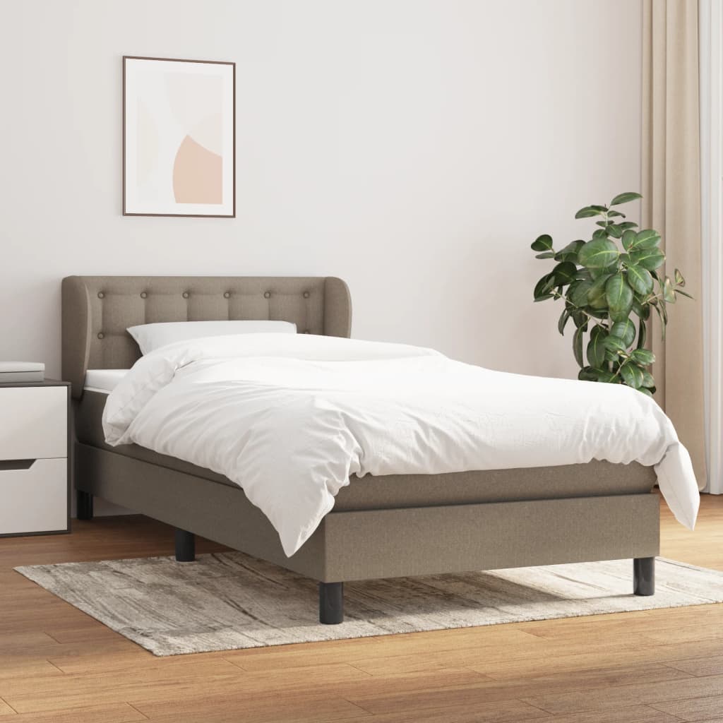 Giroletto a Molle con Materasso Tortora 90x200 cm inTessuto | homemem39