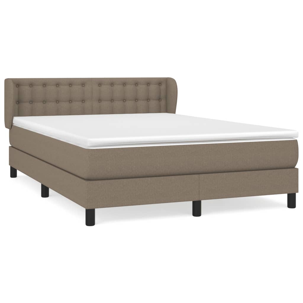 Giroletto a Molle con Materasso Tortora 140x190 cm in Tessuto | homemem39
