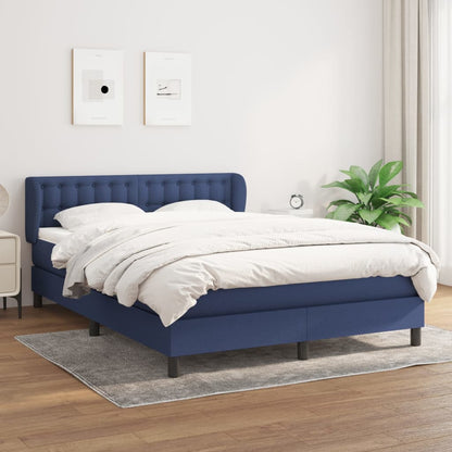 Giroletto a Molle con Materasso Blu 140x190 cm in Tessuto | homemem39