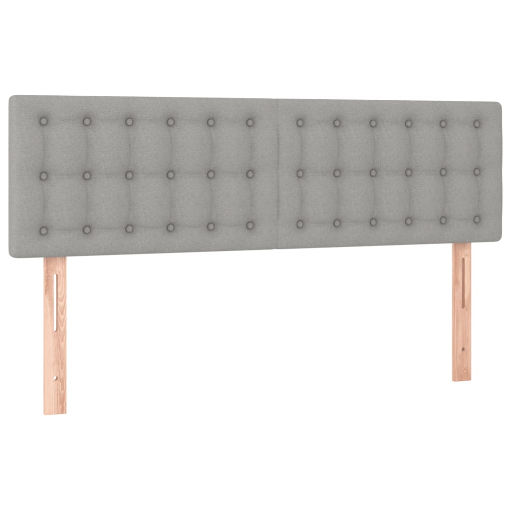 Giroletto a Molle con Materasso Grigio Chiaro 140x200cm Tessuto | homemem39