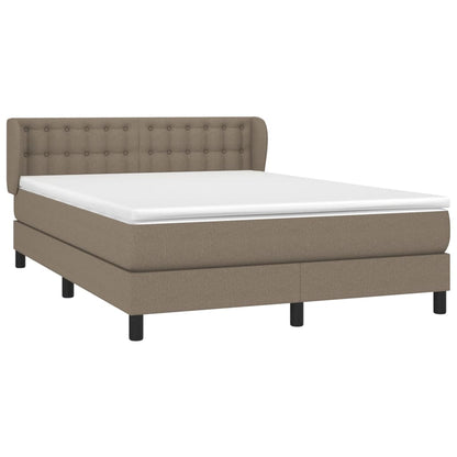 Giroletto a Molle con Materasso Tortora 140x200 cm in Tessuto | homemem39
