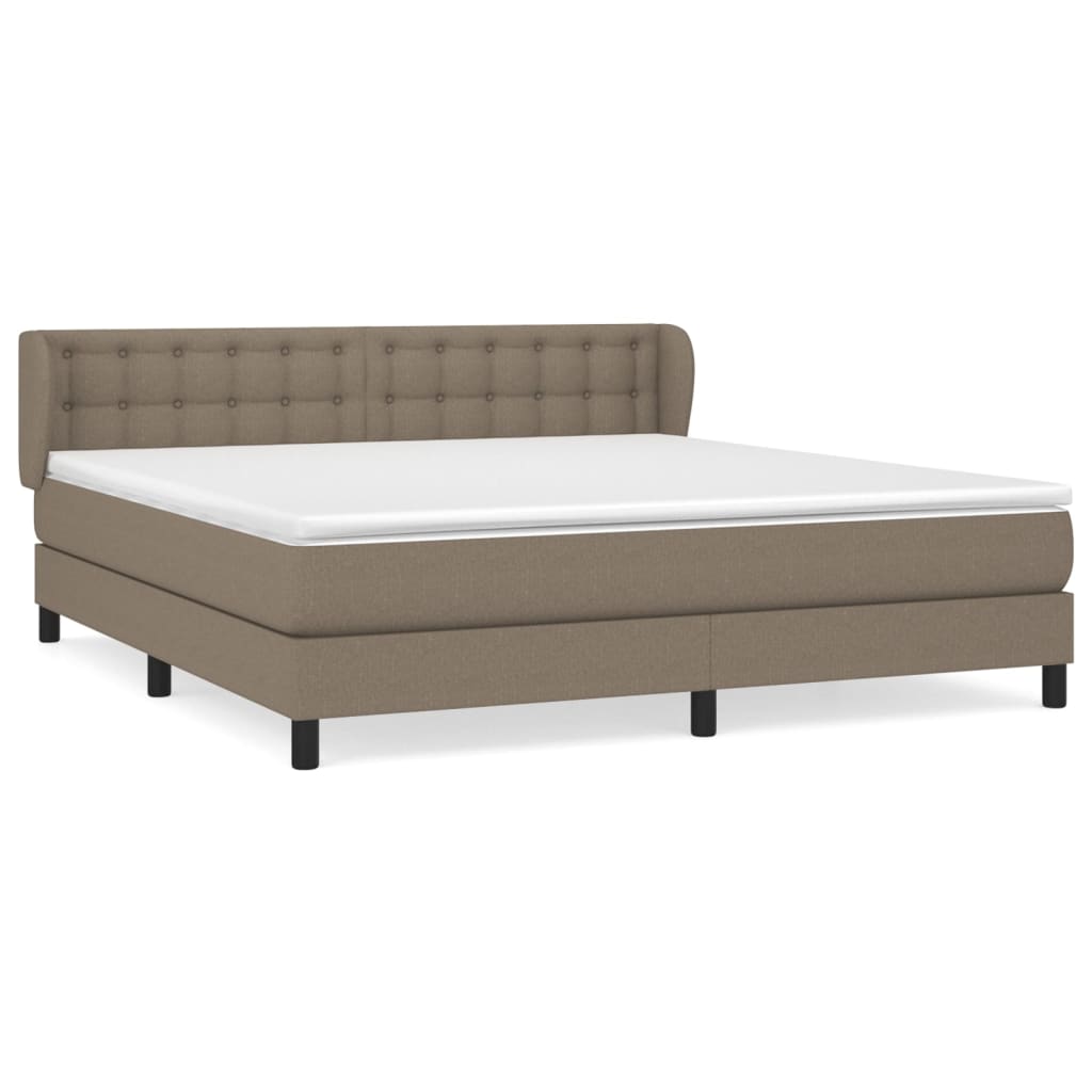 Giroletto a Molle con Materasso Tortora 160x200 cm in Tessuto | homemem39