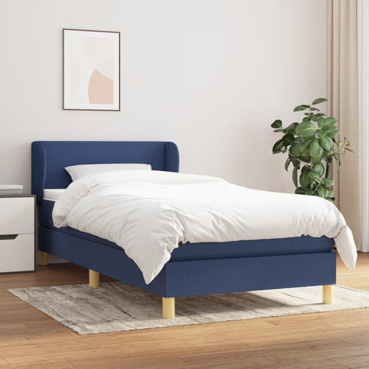 Giroletto a Molle con Materasso Blu 80x200 cm inTessuto | homemem39