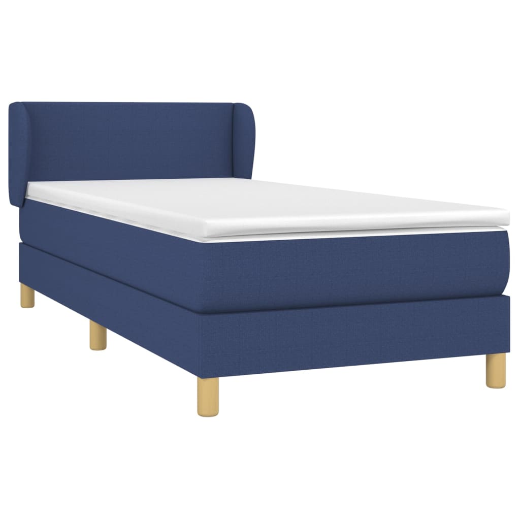 Giroletto a Molle con Materasso Blu 90x190 cm in Tessuto | homemem39