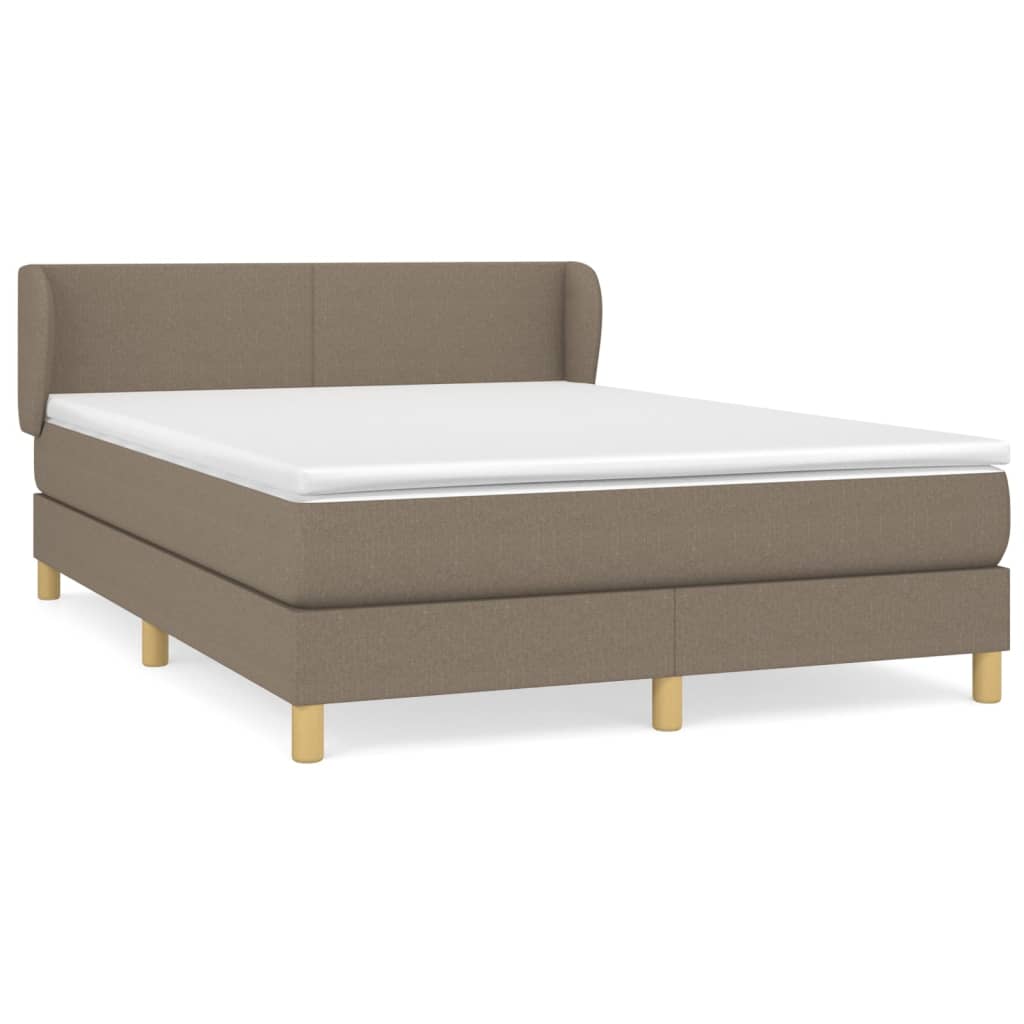 Giroletto a Molle con Materasso Tortora 140x190 cm in Tessuto | homemem39