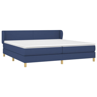 Giroletto a Molle con Materasso Blu 200x200 cm in Tessuto | homemem39