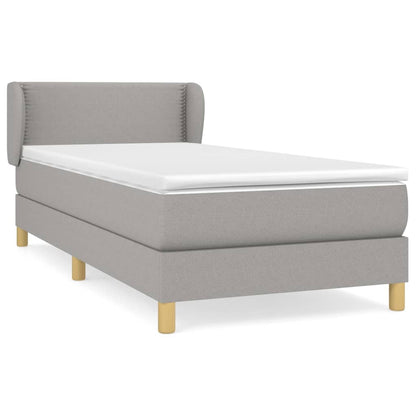 Giroletto a Molle con Materasso Grigio Chiaro 80x200 cm Tessuto | homemem39