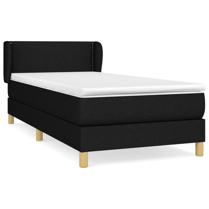 Giroletto a Molle con Materasso Nero 80x200 cm inTessuto | homemem39