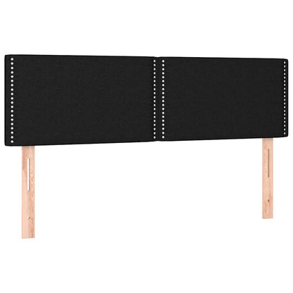 Giroletto a Molle con Materasso Nero 140x190 cm in Tessuto