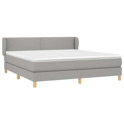 Giroletto a Molle con Materasso Grigio Chiaro180x200 cm Tessuto | homemem39