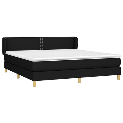 Giroletto a Molle con Materasso Nero 180x200 cm in Tessuto | homemem39