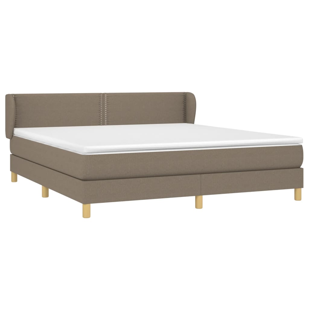 Giroletto a Molle con Materasso Tortora 180x200 cm in Tessuto | homemem39
