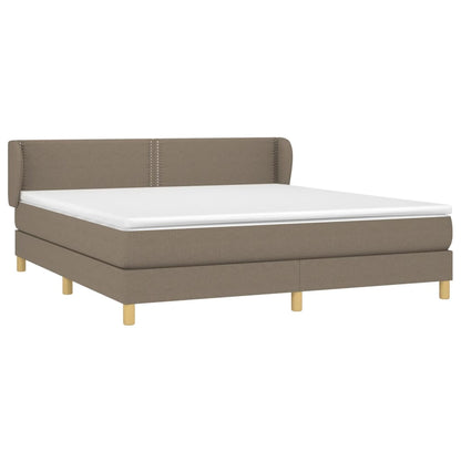 Giroletto a Molle con Materasso Tortora 180x200 cm in Tessuto | homemem39