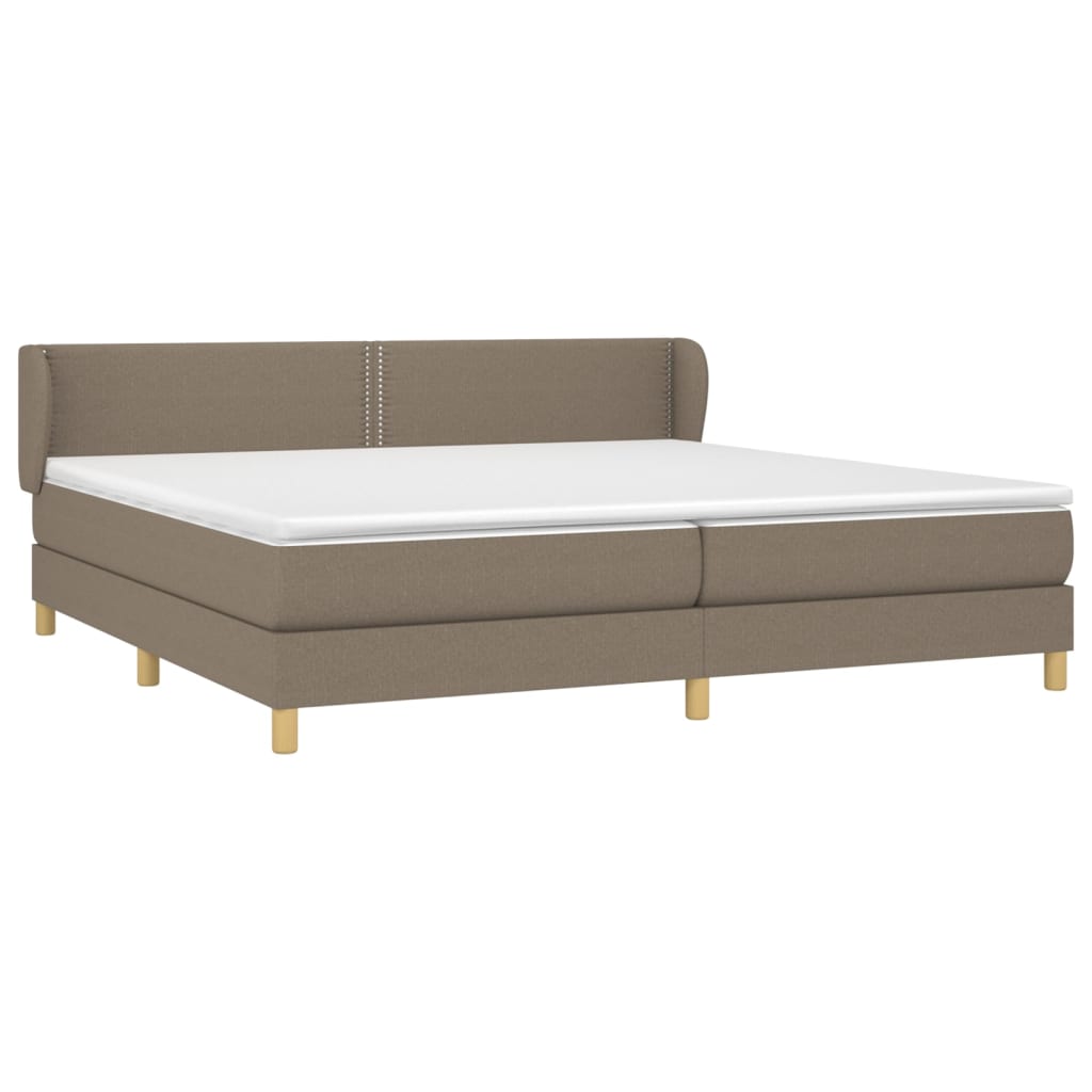 Giroletto a Molle con Materasso Tortora 200x200 cm in Tessuto | homemem39
