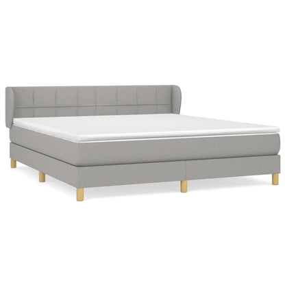Giroletto a Molle con Materasso Grigio Chiaro180x200 cm Tessuto | homemem39
