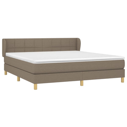 Giroletto a Molle con Materasso Tortora 180x200 cm in Tessuto | homemem39