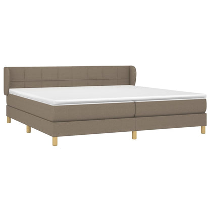 Giroletto a Molle con Materasso Tortora 200x200 cm in Tessuto | homemem39