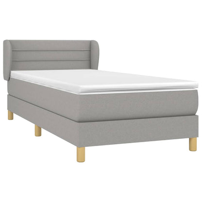 Giroletto a Molle con Materasso Grigio Chiaro 80x200 cm Tessuto | homemem39
