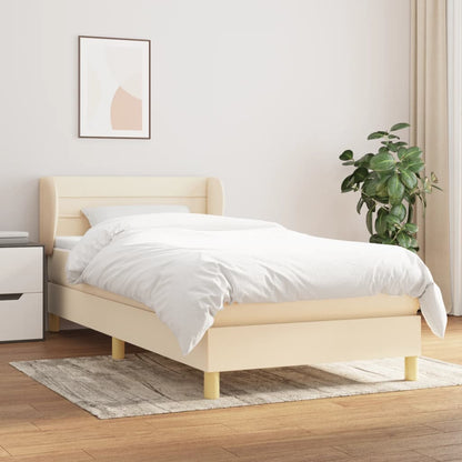 Giroletto a Molle con Materasso Crema 80x200 cm inTessuto | homemem39