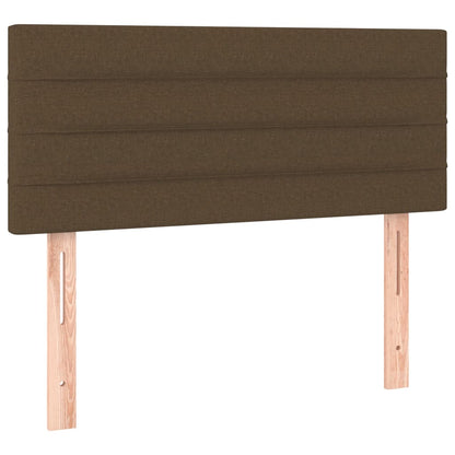 Giroletto a Molle con Materasso Marrone Scuro 100x200cm Tessuto