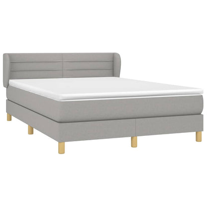 Giroletto a Molle con Materasso Grigio Chiaro 140x190cm Tessuto | homemem39
