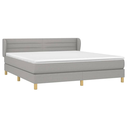 Giroletto a Molle con Materasso Grigio Chiaro160x200 cm Tessuto | homemem39