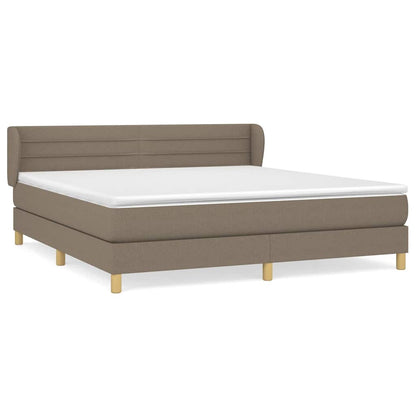 Giroletto a Molle con Materasso Tortora 160x200 cm in Tessuto
