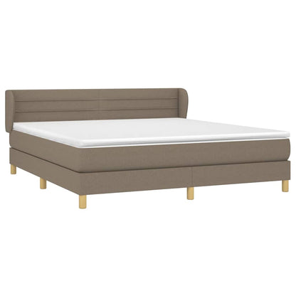 Giroletto a Molle con Materasso Tortora 160x200 cm in Tessuto