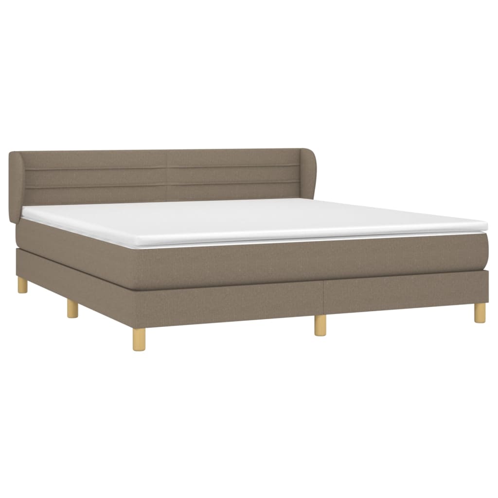 Giroletto a Molle con Materasso Tortora 180x200 cm in Tessuto | homemem39