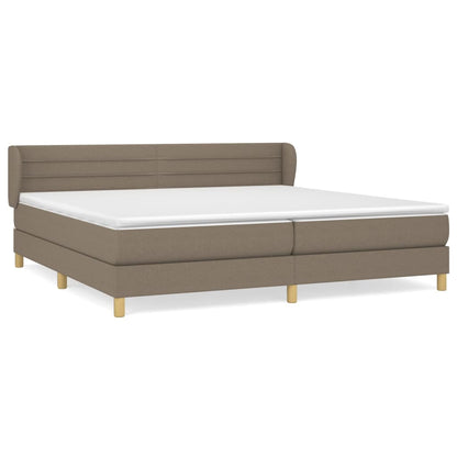 Giroletto a Molle con Materasso Tortora 200x200 cm in Tessuto | homemem39