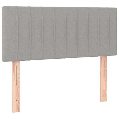 Giroletto a Molle con Materasso Grigio Chiaro 90x190 cm Tessuto